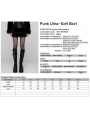 Black Gothic Punk Striped Fluffy Fur Mini Skirt