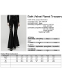 Black Sexy Gothic Velvet Flared Trousers for Women