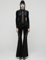 Black Sexy Gothic Hollow Lace Velvet Shirt for Women