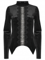 Black Sexy Gothic Hollow Lace Velvet Shirt for Women