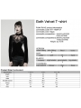 Black Sexy Gothic Hollow Lace Velvet Shirt for Women