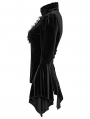 Black Elegant Gothic Velvet Flared Sleeve Shirt for Women