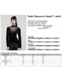 Black and Red Gothic Demon's Hand Velvet Shirt for Women