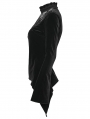 Black Gothic Demon's Hand Velvet Shirt for Women