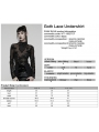 Black Sexy Gothic 3D Floral Mesh Lace Undershirt for Women
