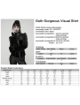 Black Retro Gothic Velvet Shirt for Women