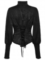 Black Retro Gothic Rose Night Shirt for Women
