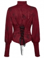 Red Retro Gothic Rose Night Shirt for Women