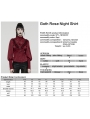 Red Retro Gothic Rose Night Shirt for Women