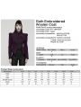 Violet Retro Gothic Embroidered Short Woolen Coat for Women