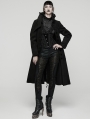 Black Retro Night Bat Gothic Wool Long Coat for Women