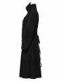 Black Retro Night Bat Gothic Wool Long Coat for Women