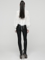 White Retro Gothic Lace Embroidered Chiffon Shirt for Women