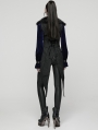 Black Gothic Plush Lapel Swallowtail Vest for Women