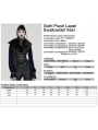 Black Gothic Plush Lapel Swallowtail Vest for Women