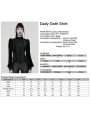 Black Daily Gothic Striped Velvet Shirt for Women