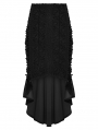 Black Gothic Retro Rose Lace Velvet Fishtail Skirt