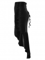 Black Gothic Retro Rose Lace Velvet Fishtail Skirt