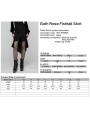 Black Gothic Retro Rose Lace Velvet Fishtail Skirt