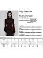 Red Daily Gothic Striped Velvet Shirt for Women