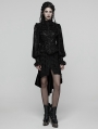 Black Gothic Gorgeous Layered Ruffle Lace Shirt for Women