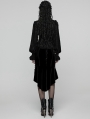 Black Gothic Gorgeous Layered Ruffle Lace Shirt for Women