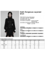Black Gothic Gorgeous Layered Ruffle Lace Shirt for Women