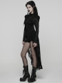 Black Gothic Retro Floral Lace Shorts for Women
