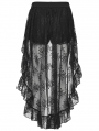 Black Gothic Retro Floral Lace Shorts for Women
