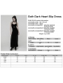 Black Gothic Dark Heart Ruched Velvet Long Slip Dress