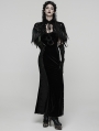 Black Gorgeous Gothic Sequined Feather Shawl