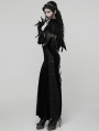 Black Gorgeous Gothic Sequined Feather Shawl