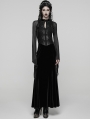 Black Sexy Gothic Vintage Mesh Spliced Velvet Maxi Dress