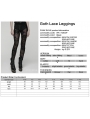 Black Gothic 3D Foral Mesh Lace Leggings for Women