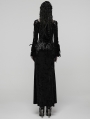 Black Gorgeous Gothic Velvet High Slit Fishtail Dress
