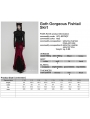 Red and Black Gothic Gorgeous Velvet Beaded Tassel Fishtail Maxi Skirt
