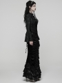 Black Gothic Victorian Gorgeous Velvet Tiered Maxi Skirt