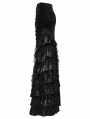 Black Gothic Victorian Gorgeous Velvet Tiered Maxi Skirt