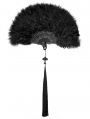 Black Chinese Style Tassel Pendant Feather Fan