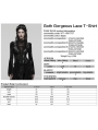 Black Sexy Gothic Gorgeous Velvet Lace Shirt for Women