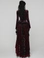 Red and Black Sexy Gothic Gorgeous Velvet Lace Shirt for Women