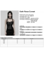 Black Gothic Rose Jacquard Corset Top for Women
