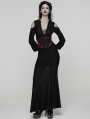Red and Black Gothic Gorgeous Embossed Leather Waistband