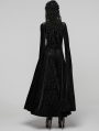 Black Sexy Gothic Historical Inspired Rose Velvet Long Dress
