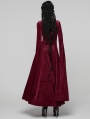 Red Sexy Gothic Historical Inspired Rose Velvet Long Dress