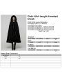 Black Gothic Mid-Length Hooded Fur Warm Winter Cloak for Women