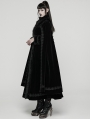 Black Retro Gothic Plush Velvet Long Cloak Coat for Women