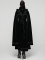 Black Retro Gothic Plush Velvet Long Cloak Coat for Women