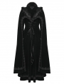 Black Retro Gothic Plush Velvet Long Cloak Coat for Women