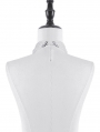 White Gothic Layered Blood Red Pearl Floral Necklace
